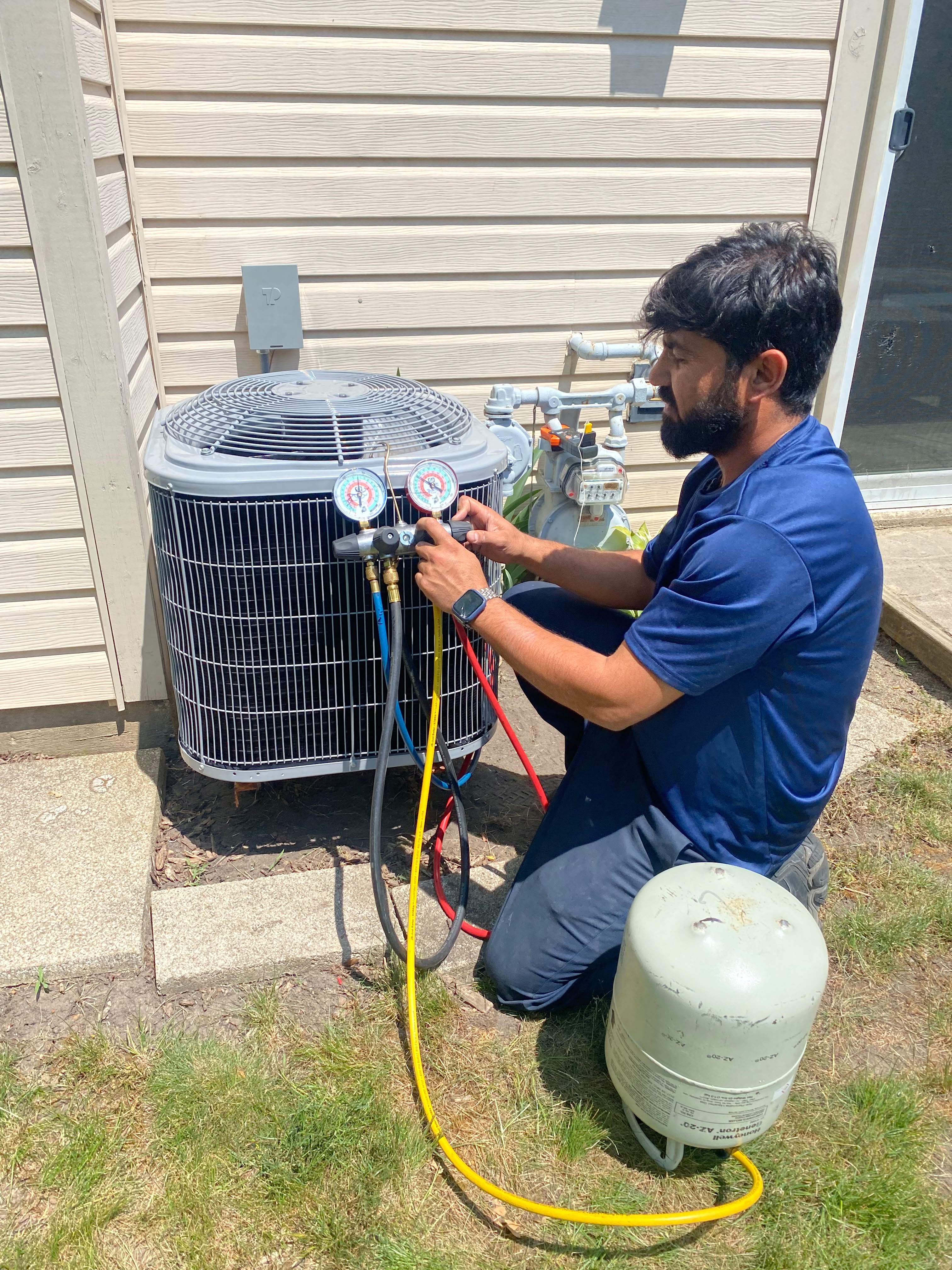 Outdoor AC Service HVAC project by Ali's Heating and Cooling
